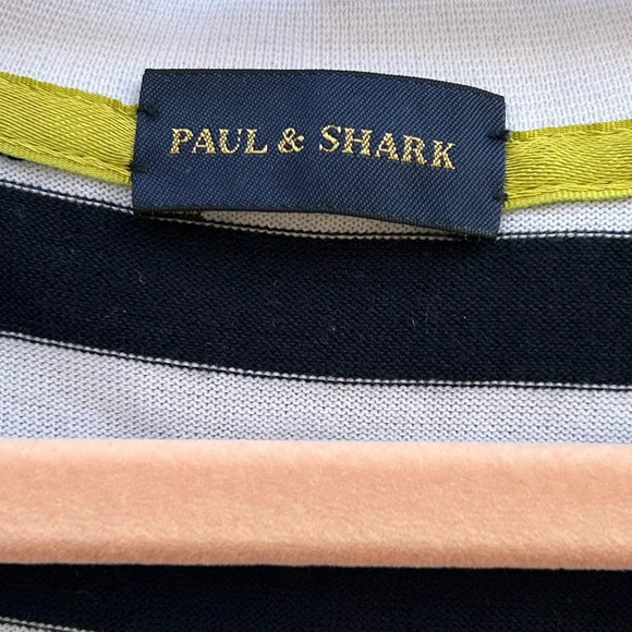Paul & Shark Sleeveless Striped Knit Cotton Collared Polo Shirt, size XL - Picture 8 of 10